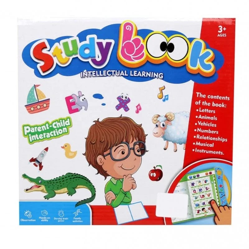 Open interactive book with counting activity and sound buttons