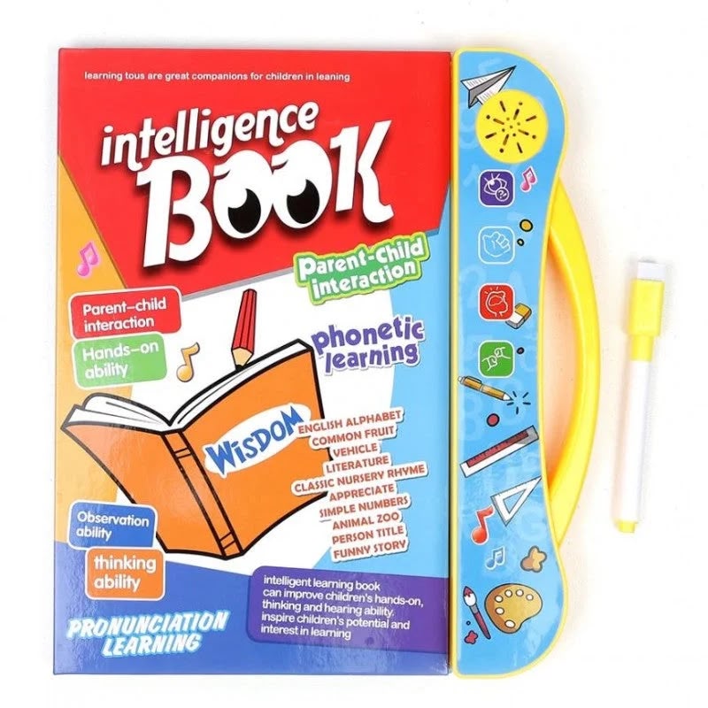 Intelligence Book cover with sound buttons and pen